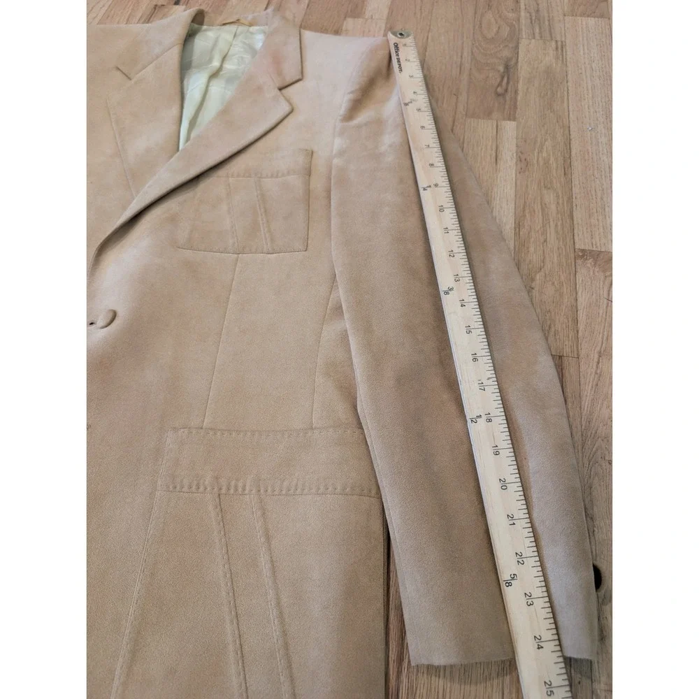 Vtg 70s LeBaron UltraSuede Sport Coat Blazer 40 ACWA Union Made Golden Beau